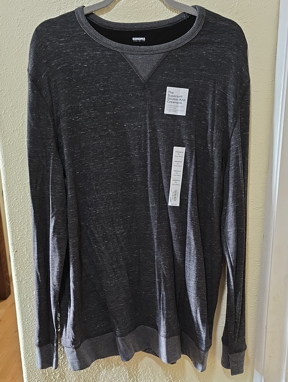 Sonoma Charcoal Heather Long-Sleeve Crewneck Sweatshirt